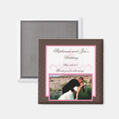 2"x2" Ankündigung Magnet Pink Kronier (Vorderseite/Rückseite)