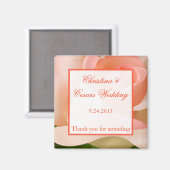 2"x2"-Ankündigung Magnet Pink/Peach-Rose mit Lea (Vorderseite/Rückseite)