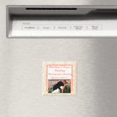 2"x2" Ankündigung Magnet Pinkish/Peach Formal Scan (In Situ (Geschirrspüler))
