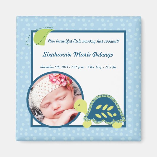 2"x2" Ankündigung Magnet Schildkrötenriff Meer (Vorne)