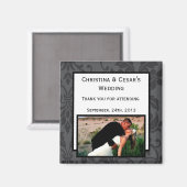 2"x2" Ankündigung Magnet Schwarz Graue formale Got (Vorderseite/Rückseite)
