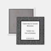 2"x2" Ankündigung Magnet Schwarz Graue formale Got (Vorderseite/Rückseite)