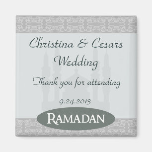 2"x2" Ankündigung Magnet Soft Blue Islamic Ramada
