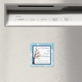 2"x2" Ankündigung Magnet Twinkling Schnee / Baum (In Situ (Geschirrspüler))