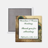 2"x2" Ankündigung Magnet Vintag Peacock Green (Vorderseite/Rückseite)
