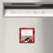 2"x2" Ankündigung Magnet Weihnachten Rote Schneefl (In Situ (Geschirrspüler))