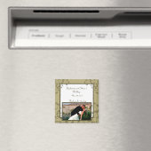 2"x2" Ankündigung Magnet White Ginkgo Blätter (In Situ (Geschirrspüler))