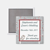 2"x2" Ankündigung Magnet White Tree (Vorderseite/Rückseite)