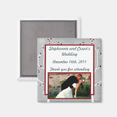 2"x2" Ankündigung Magnet White Tree (Vorderseite/Rückseite)