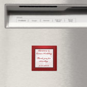 2"x2" Ankündigung Magnet White Tree Red Black Str. (In Situ (Geschirrspüler))