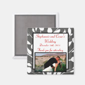 2"x2" Ankündigung Magnet Winter Graue/rote Bäume (Vorderseite/Rückseite)