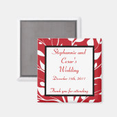 2"x2" Ankündigung Magnet Winter Graue/rote Bäume (Vorderseite/Rückseite)