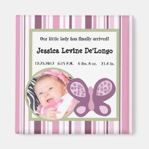 2"x2" Ankündigung Magnet Zucker Schmetterling