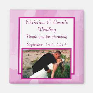 2"x2" Ankündigungsmagnet Lila/Rosa Pfingstrose-Blu Magnet