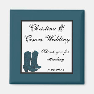 2"x2" Ankündigungsmagnet Western Blaue Cowboystief Magnet
