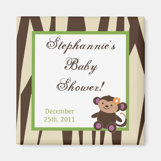 2"x2" Gastgeschenk Jucana Lila Tiere Magnet (Vorne)