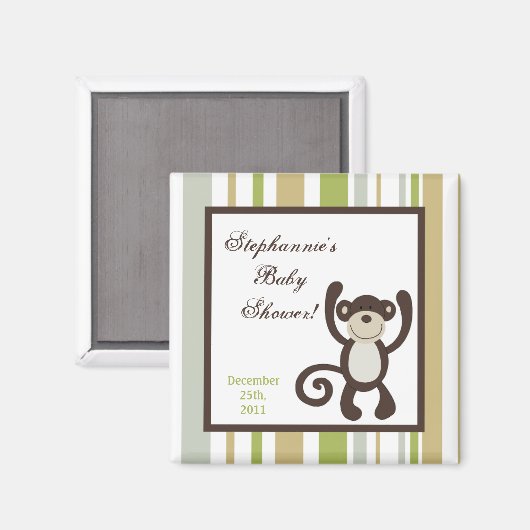2"x2" Gastgeschenk Magnet Affe Zootier (Vorderseite/Rückseite)