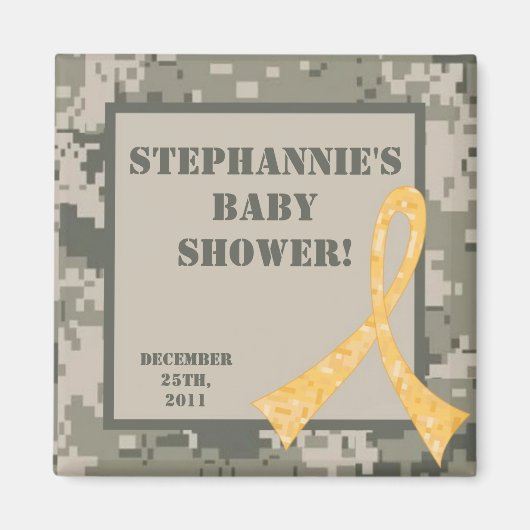 2"x2" Gastgeschenk Magnet ARMY ACU Camoflauge Camo (Vorne)