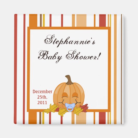 2"x2" Gastgeschenk Magnet Herbstfall Pumpkinsel Ba (Vorne)