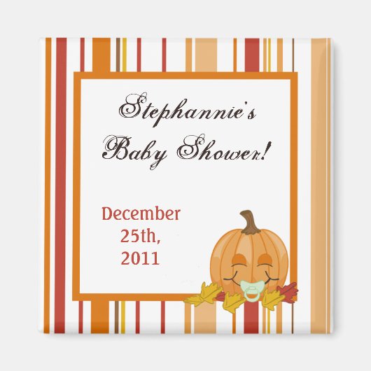 2"x2" Gastgeschenk Magnet Herbstfall Pumpkinsel Ba (Vorne)