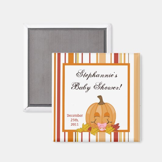 2"x2" Gastgeschenk Magnet Herbstfall Pumpkinsel Ba (Vorderseite/Rückseite)