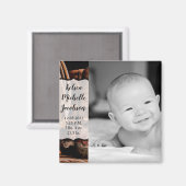 2"x2" Geburtshinweis Magnet Cowboy Boots Barn (Vorderseite/Rückseite)