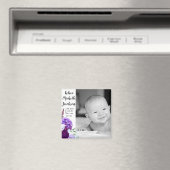 2"x2" Geburtshinweis Magnet Lavender Hibiskus (In Situ (Geschirrspüler))