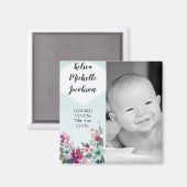 2"x2" Geburtshinweis magnet-tropische Blume Magnet (Vorderseite/Rückseite)