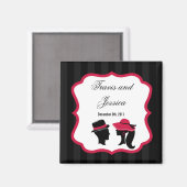 2"x2" Gefallen Magnet Formal Hats Elegantes Retrok (Vorderseite/Rückseite)