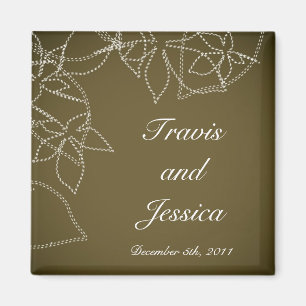 2"x2" Gefallen Magnet Herbstflorale Herbstlaube Br