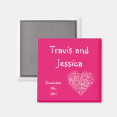 2"x2" Gefallen Magnet Pink Blumenblättern Blume Ro (Vorderseite/Rückseite)