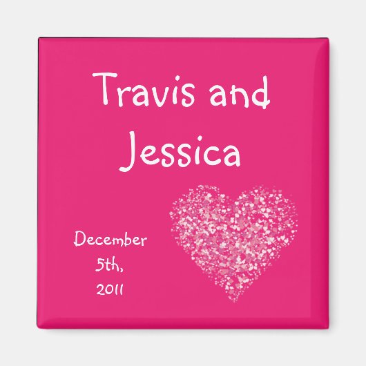 2"x2" Gefallen Magnet Pink Blumenblättern Blume Ro (Vorne)