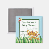 2"x2" Gefallen Magnet Regenwald Jungle Tier (Vorderseite/Rückseite)