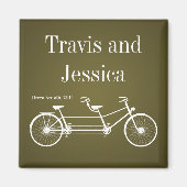 2"x2" Gefallen Magnet Whimsical Brown Doppelrad (Vorne)