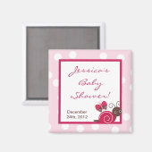 2"x2" Magnet Favor Berry Garden Lady Bug (Vorderseite/Rückseite)