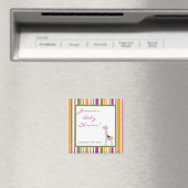 2"x2" Magnet Gefallen Sweet Safari (In Situ (Geschirrspüler))