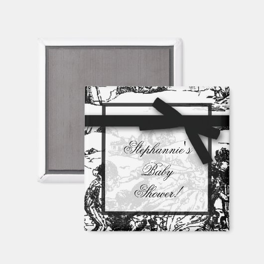 2"x2" Schwarz-weißes Spielzeug Magnet Gefallen (Vorderseite/Rückseite)