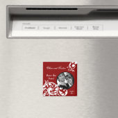 2"x2" Speichern Sie das Datum Magnet Crimson Red F (In Situ (Geschirrspüler))