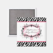 2"x2" Square Ahoy Nautical Whale Magnet Gefallen G (Vorderseite/Rückseite)