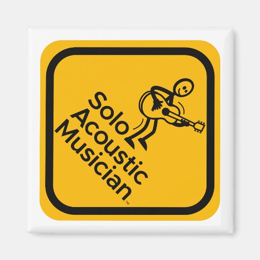 2"x2" Square Kühlschrankmagnet Gelbes SAM-Logo (Vorne)