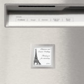2"x 2" Ankündigung Magnet Black Eiffel Tower (In Situ (Geschirrspüler))