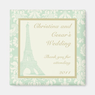 2"x 2" Ankündigung Magnet Damask Paris