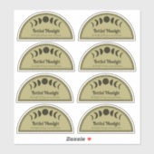 2" x 4" Semi Circle Moon Tränke Flaschen Etiketten (Blatt)