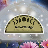 2" x 4" Semi Circle Moon Tränke Flaschen Etiketten