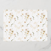 2 X DETAILS Kräne Getrocknete Wildblume Folieneinladung (Rückseite)