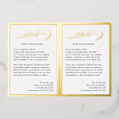 2 X DIY Gold Details Formrahmen Hochzeit Folieneinladung (Vorderseite)