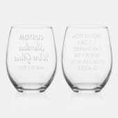 2 x Personalisiertes Edelstahlglas 16oz Weinglas Ohne Stiel (Rückseite)
