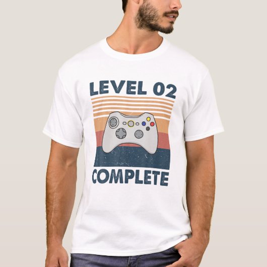 2 Year Wedding Anniversary For Him Her Level 2 Com T-Shirt (Vorderseite)