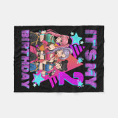 2 Years Old Birthday K P Kids 2nd Birthday Girls K Fleecedecke (Vorderseite (Horizontal))