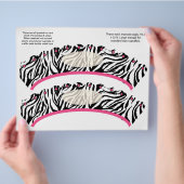 2 Zebra Design Custom Cupcake Wrappers Flyer (Hand)
